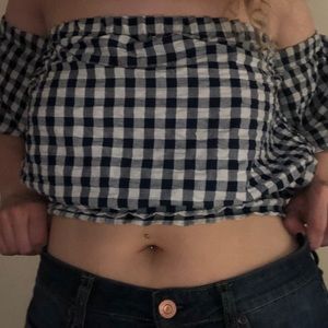 gimmicks gingham cropped top (buckle exclusive)